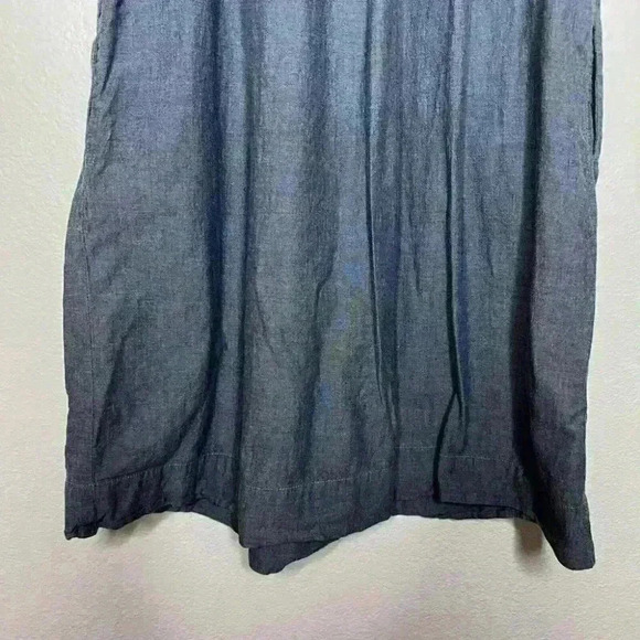 Lil Dress Womens Size Small Blue Chambray Embroidered Short Sleeve - Picture 3 of 8